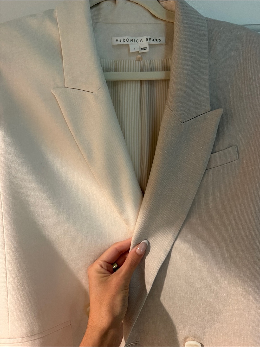 Veronica Beard Braeton Linen Blend Dickey Jacket Two Tone Sz 8 - Picture 10 of 10